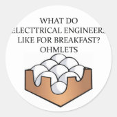 ELEKTRISCHE TECHNIK RUNDER AUFKLEBER (Vorderseite)