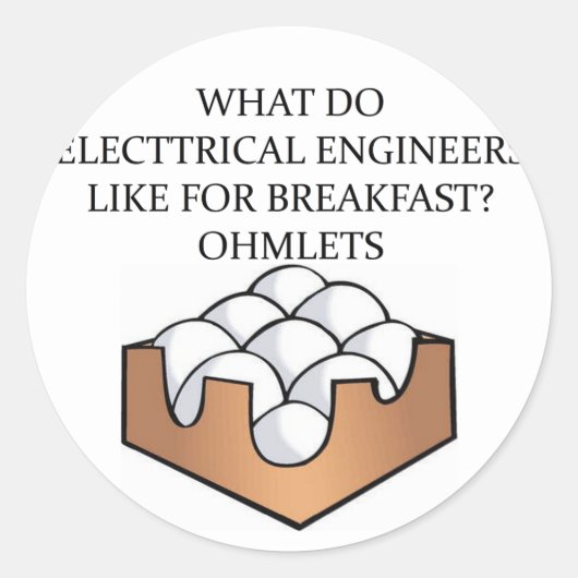 ELEKTRISCHE TECHNIK RUNDER AUFKLEBER (Vorderseite)