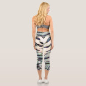 Elektrische Tigerhautdrucke Capri Leggings (Rückseite)
