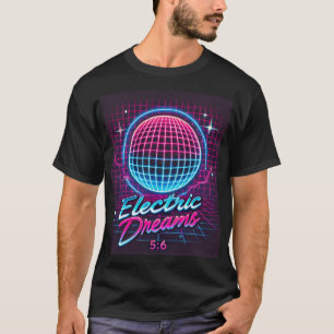Elektrische Träume Retro Futuristische Kunst Print T-Shirt