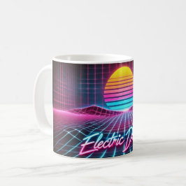 Elektrische Träume Retro Neon Tasse - 80er Inspiri