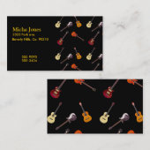 Elektrische u. Akustikgitarre-Collage Visitenkarte (Vorne/Hinten)