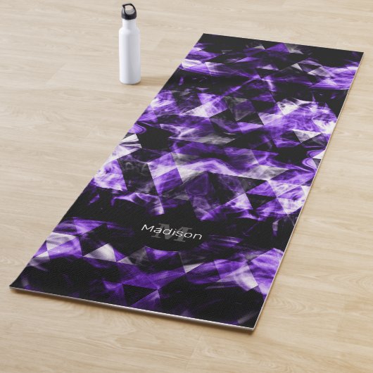 Elektrische Ultraviolett-lila funkelnd Monogramm Yogamatte (Beispiel)