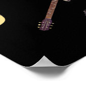 Elektrische und akustische Gitarren-Collage Poster (Ecke)