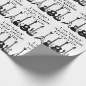 Elektrische und akustische Gitarren-Musiknote Geschenkpapier (Ecke)