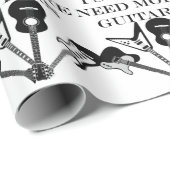 Elektrische und akustische Gitarren-Musiknote Geschenkpapier (Rolleneckpunkt)