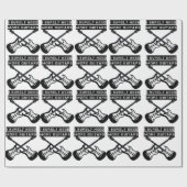 Elektrische und akustische Gitarren-Musiknote Geschenkpapier (Flach)