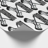 Elektrische und akustische Gitarren-Musiknote Geschenkpapier (Ecke)