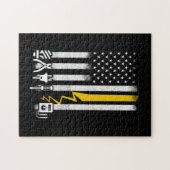 Elektrische US-Flaggenwerkzeuge für Elektriker Puzzle (Horizontal)