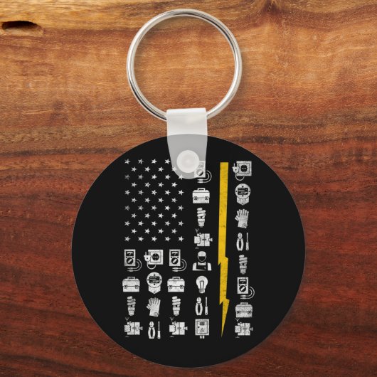 Elektrische US-Flaggenwerkzeuge für Elektriker Schlüsselanhänger (Vorderseite)