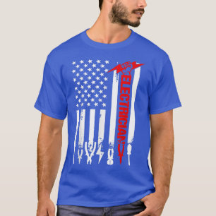 Elektrische US-Flaggenwerkzeuge für Elektriker  T-Shirt