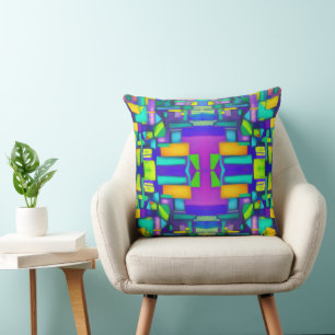 Elektrische Vibes Träume Stylische Vintage-Abstrak Kissen