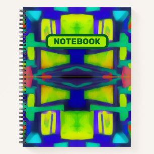 Elektrische Vibes Träume Stylische Vintage Abstrak Notizblock