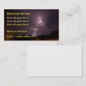 Elektrische Visitenkarte Blitz des Elektrikers (Vorne/Hinten)