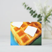 Elektrische Waffeln Postkarte (Stehend Vorderseite)