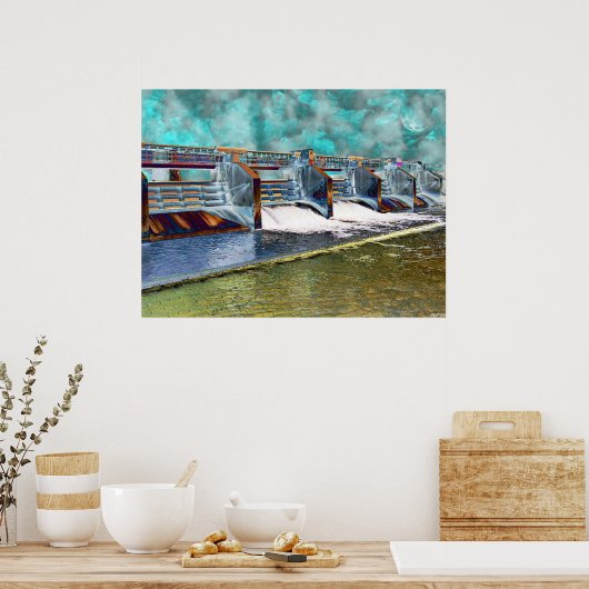 Elektrische Wasserstraße Poster (Küche)