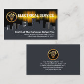 Elektrische Wave Power Gebäude Silhouette Visitenkarte (Vorne/Hinten)