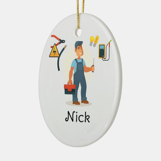 Elektrische Weihnachtsschmuck, Personalisierte Wah Keramik Ornament (Links)