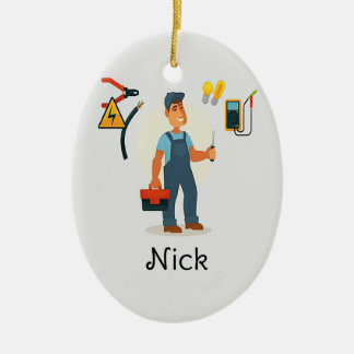 Elektrische Weihnachtsschmuck, Personalisierte Wah Keramik Ornament
