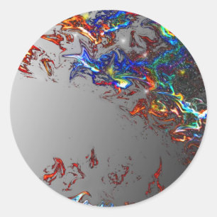 Elektrische Welle Runder Aufkleber
