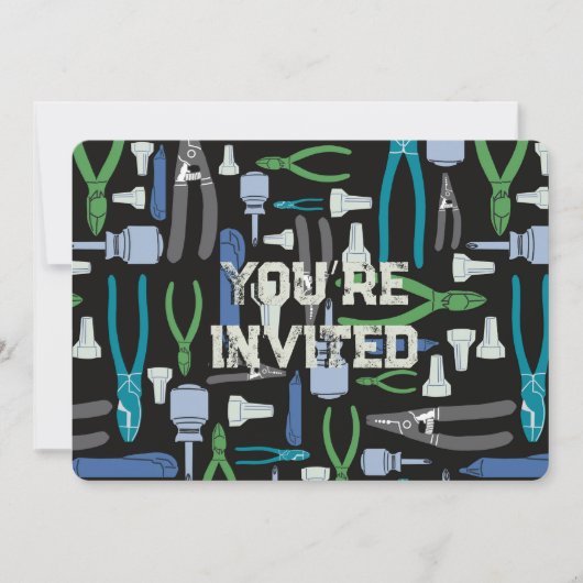 Elektrische Werkzeuge des Handels Einladung (Vorderseite)