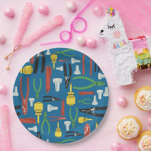 Elektrische Werkzeuge des Handels Pappteller (Party)