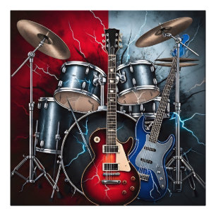 Elektrische Wut des Rock Fotodruck