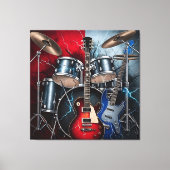 Elektrische Wut des Rock Leinwanddruck (Vorderseite)