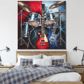 Elektrische Wut des Rock Leinwanddruck (Insitu (Schlafzimmer))