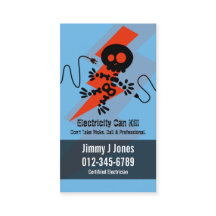 Elektrische Zap Zuhause repariert blaue Visitenkar