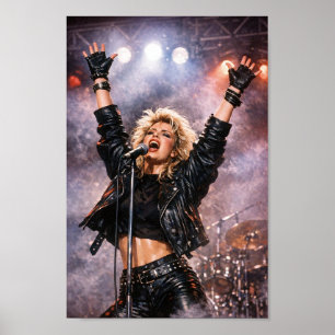 Elektrischer 80er-Pop-Diva in voller Stimme Poster