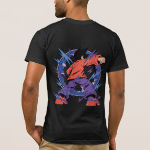 Elektrischer Anime-Kämpfer Silhouette – Blitzkraft T-Shirt