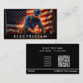 *~* Elektrischer AP75 Foto QR Patriotic Visitenkarte (Vorne/Hinten)