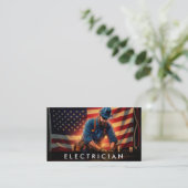 *~* Elektrischer AP75 Foto QR Patriotic Visitenkarte (Stehend Vorderseite)