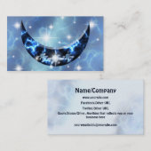 Elektrischer blauer aufrechter Halbmond Visitenkarte (Vorne/Hinten)