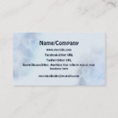 Elektrischer blauer aufrechter Halbmond Visitenkarte (Rückseite)