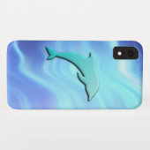 Elektrischer Blauer Delfin Case-Mate iPhone Hülle (Rückseite (Horizontal))