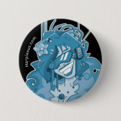 elektrischer blauer Knopf Button (Vorderseite)