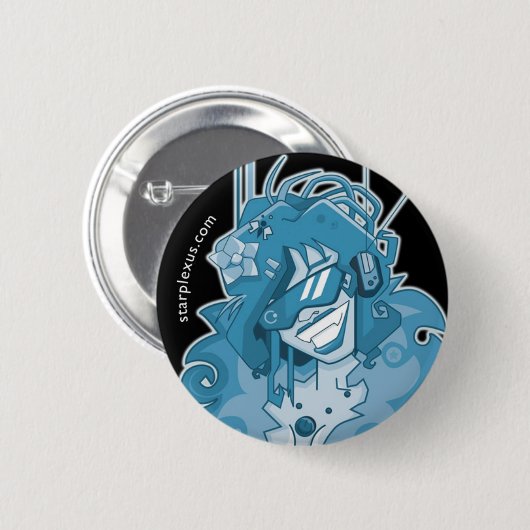 elektrischer blauer Knopf Button (Vorne & Hinten)