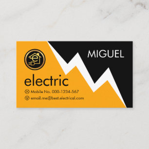 Elektrischer Blitz gibt Ihrem Namen Kraft Visitenkarte