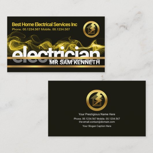 Elektrischer Blitzgerät Visitenkarte (Vorne/Hinten)