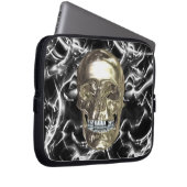 Elektrischer Chrome-Skull-Laptop-Sieb Laptopschutzhülle (Vorne Rechts)