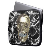Elektrischer Chrome-Skull-Laptop-Sieb Laptopschutzhülle (Vorderseite Links)