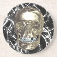 Elektrischer Chrome-Skull-Untersetzer