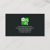 Elektrischer Dienst für grüne Kabel Visitenkarte (Rückseite)