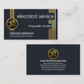 Elektrischer Draht aus Gold Visitenkarte (Vorne/Hinten)