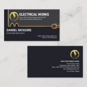 Elektrischer Draht aus kreativem Gebäude Visitenkarte (Vorne/Hinten)