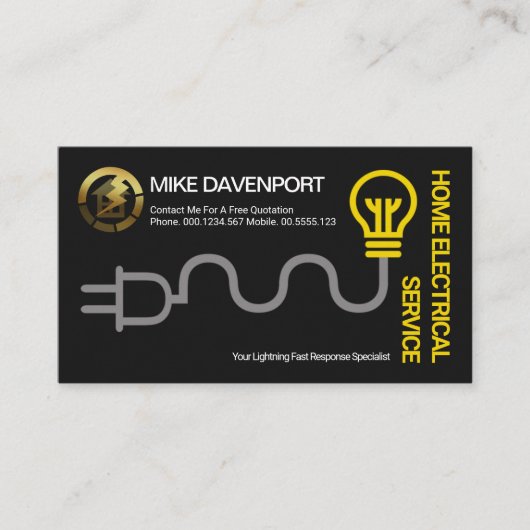 Elektrischer Drahtseildienst Visitenkarte (Vorderseite)