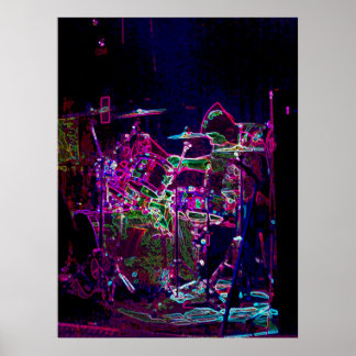 Elektrischer Drummer Poster