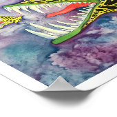 ‚Elektrischer Ed‘-Fisch mit Haltung Poster (Ecke)